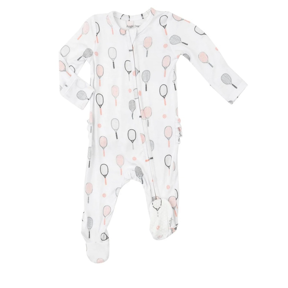 Angel Dear Onesie Footie Pajamas with Tennis Print